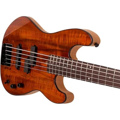 Schecter Guitar Research Michael Anthony MA-5 Koa 5-String Electric Bass Natural image 2