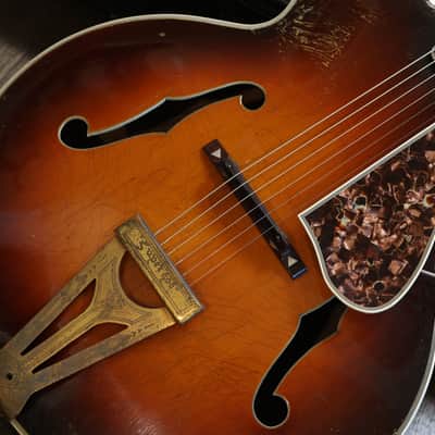 1936 Gibson Super 400 Hollow-Body Archtop Electric Guitar Sunburst + OHSC image 4