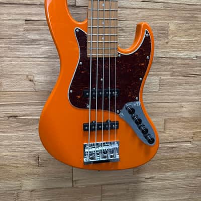 Sadowsky Metro Express 21- fret Vintage J/J 5- string bass 2024 - Candy Apple Orange Metallic  w/gig bag- B-stock image 5