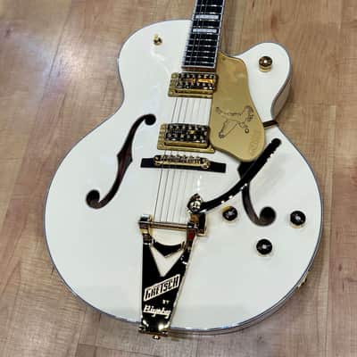 Gretsch G6136T-MGC Michael Guy Chislett Signature Falcon Hollow Body Guitar - Vintage White image 1