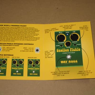 rarely handled, very clean genuine Way Huge by Jeorge Tripps EMPTY BOX w/ orig Instruction Manual & Warranty/Registration pw for Way Huge Swollen Pickle Jumbo Fuzz MkIIS (WHE-401S) (NO pedal) +orig small Way Huge/MXR/Dunlop Quick Guide booklet (from 2015) image 24