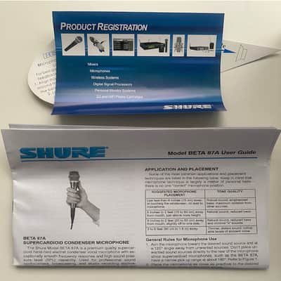 Shure BETA 87A Supercardioid Dynamic Mirophone - Present - Blue image 7