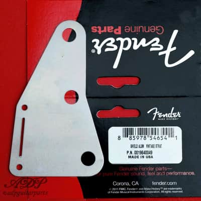 001-9640-049 American  Stratocaster Vintage Ground Shield Aluminium image 1
