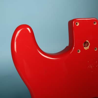 1994 Squier Stratocaster Ferrari Red Guitar Body w/ Pickguard image 22