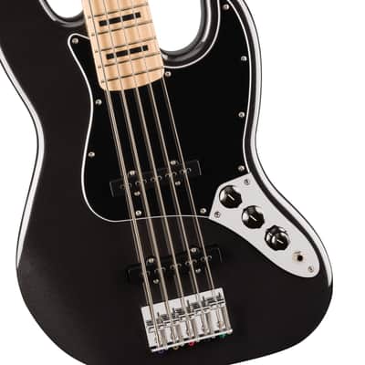 Squier Affinity Active J-Bass V MN Black Metallic - 5-String Electric Bass image 3