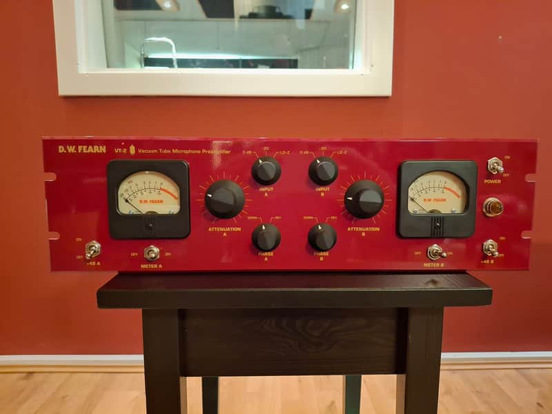 D.W. Fearn VT-2 Dual Channel Tube Mic Preamp 2010s - Red image 1