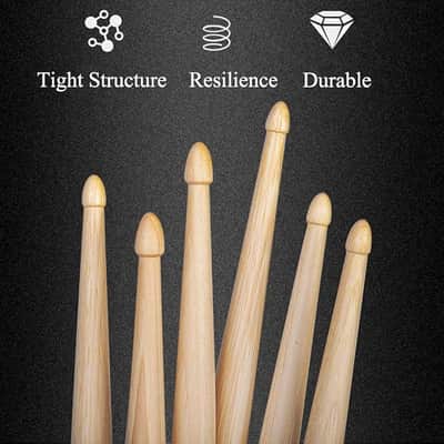 5A Drum Sticks Classic Drumsticks Wood Tip Drumstick 3 Pair image 4
