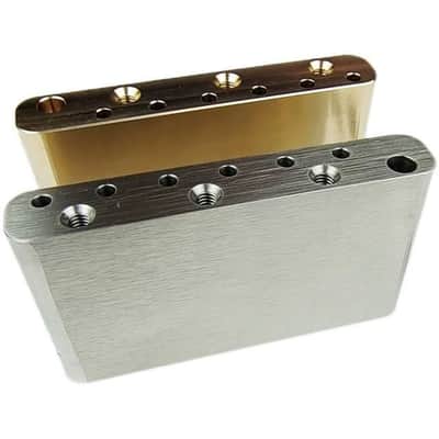 Electric guitar bridge pure copper brass base stainless steel base image 1