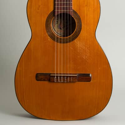 Vicente Tatay  Classical Guitar (late 1930s), period brown alligator chipboard case. image 3