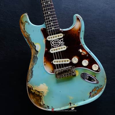 Fender Stratocaster 60th Anniversary Daphne Blue Aged Relic image 3