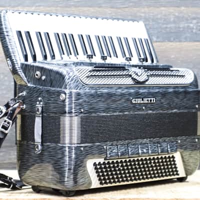 Giulietti Musette Model 120-Bass 41-Key Gray Piano Accordion w/Case #17568 image 3