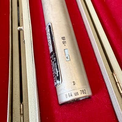 Neumann U64 tube microphone PAIR c 1964 - Nickel original vintage Germany image 6