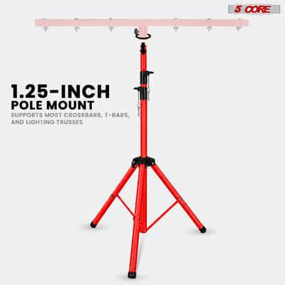 5 Core Light Stand T Bar Adjustable Tripod lighting Holder DJ Equipment image 7
