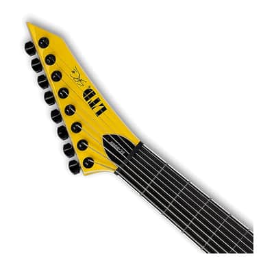 ESP LTD Stephen Carpenter SC-608 Signature Baritone Guitar - Yellow Fluence image 4