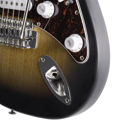 Cort G110OPSB G Series Double Cutaway Electric Guitar - Open Pore Sunburst image 5