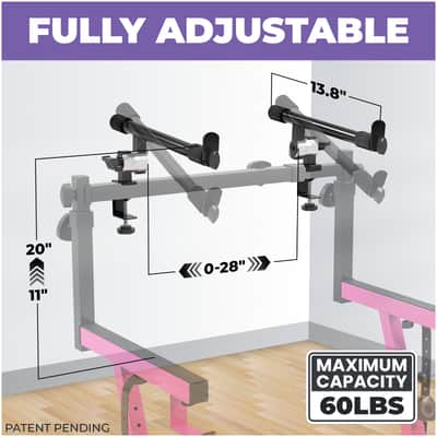Liquid Stands 2 Tier Keyboard Stand Attachment (Arms Only) Extender for Square Tube Z-Style Stands image 2