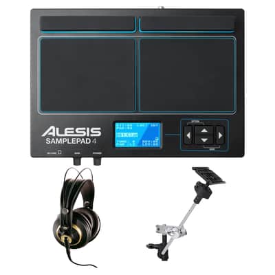 Alesis SamplePad 4 + Headphones + Clamp Mount image 2