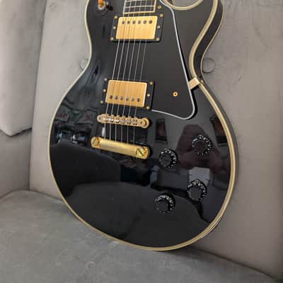 Burny Les Paul Custom 1987 - Black (Made in Japan) image 3