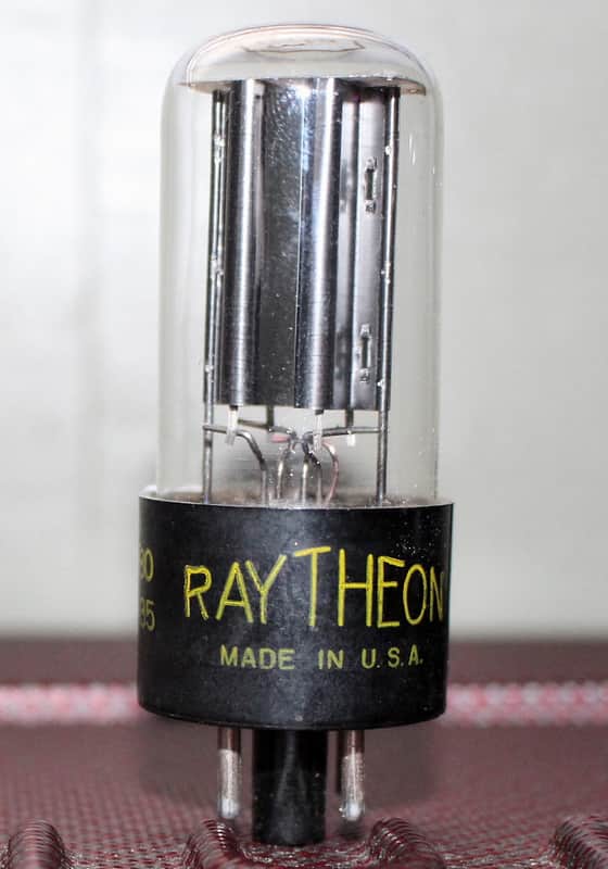 RAYTHEON 5Y3GT VT-197A BLACK PLATE D GETTER NOS+ NIB VINTAGE 1949 image 1