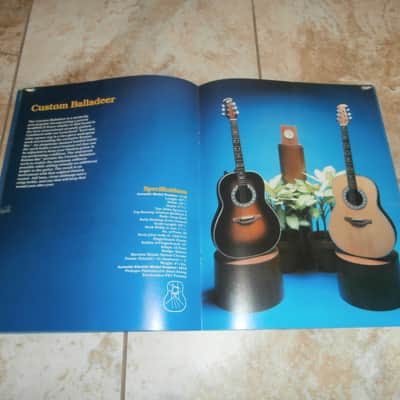 Vintage 1980 Ovation Acoustic/Acoustic Electric Guitar Catalog! Rare Original Case Candy, Paperwork! image 9