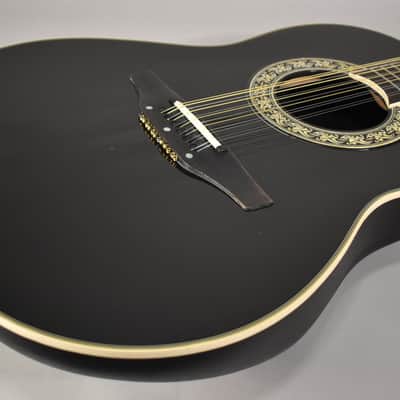 Ovation Model 1866 Legend 12-String Acoustic Electric Guitar | Black Finish W/OHSC image 8