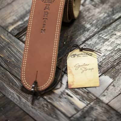 Martin Brown Ball Glove Leather Guitar Strap (18A0012) image 1