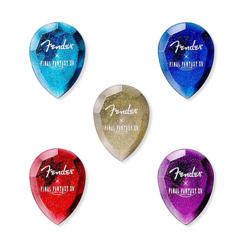 Fender Final Fantasy XIV Crystal Shards Guitar Picks (5) image 1