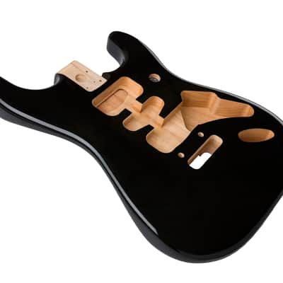 Fender Deluxe Series Stratocaster HSH Alder Body - Black image 2