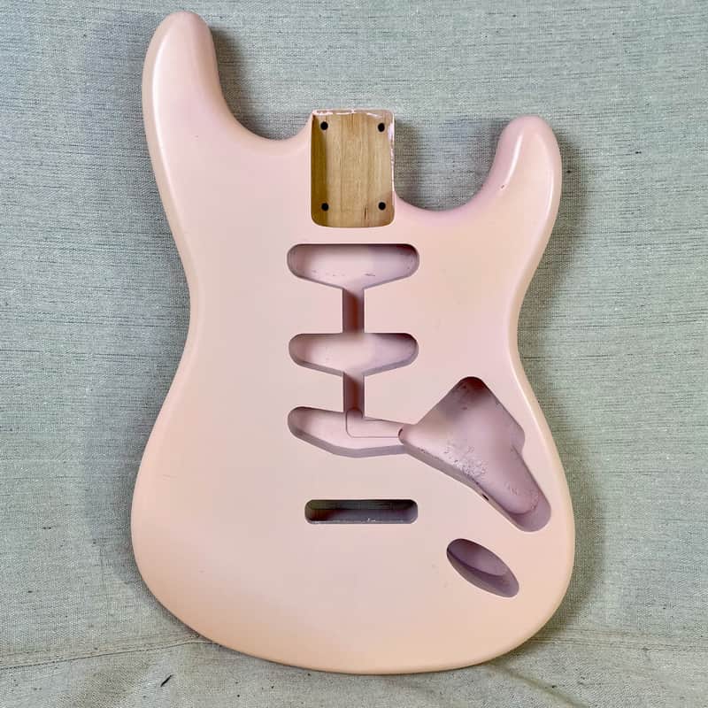 Unbranded Stratocaster Shell Pink Pearl Guitar Body SSS image 1