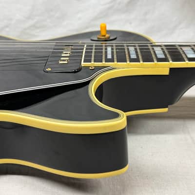 Gibson Custom 1954 '54 Les Paul Custom Staple Pickup Reissue Guitar with Bigsby + Case - Black Beauty image 16