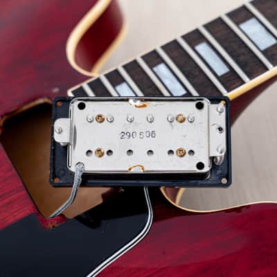 1979 Greco SA-550 Vintage ES Guitar Cherry, Near-Mint w/ Maxon U-1000 & Case, Japan Fujigen image 16