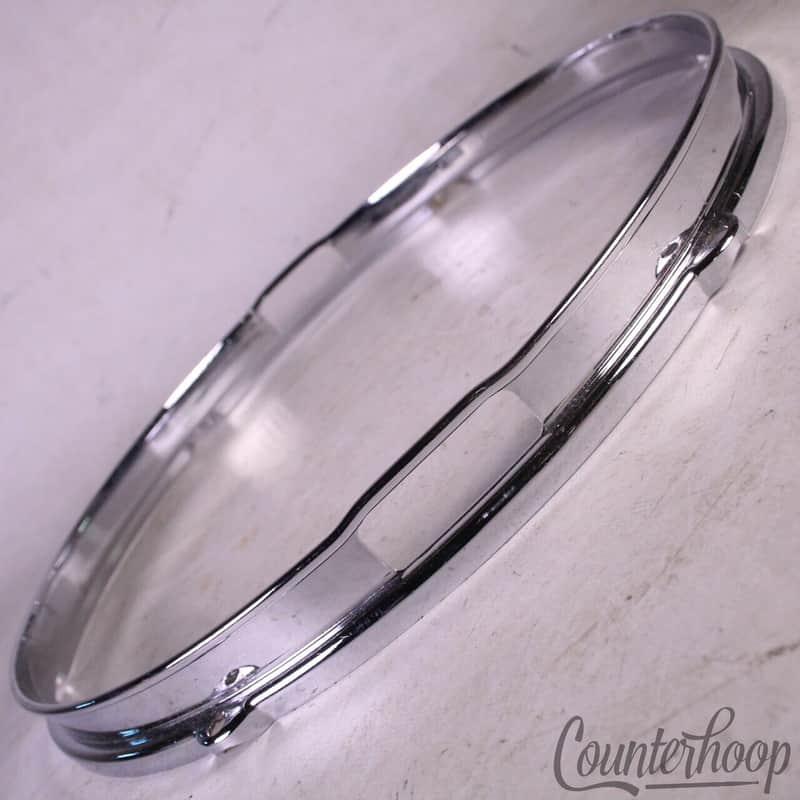 *Geo Way 14" Snare Drum Resonant Rim COB Chrome Brass 6-Lug Camco George 50s-60s image 1