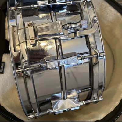 Sonor D-506 Phonic 14x6.5" 10-Lug Ferro-Manganese Steel Snare Drum 1980 - 1994 - Chrome-Plated image 4