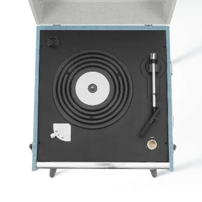 Crosley CR6233F-TN Dansette Bermuda Bluetooth in/Out Portable Vinyl Record Player Turntable with Aux-in, Tourmaline (Open Box) image 4
