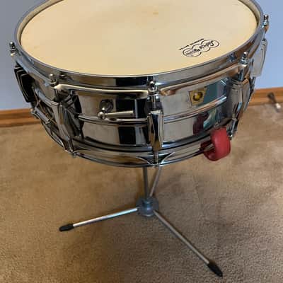 1968 Ludwig LM400 Supraphonic Original Heads, Drum Key, Stand image 10