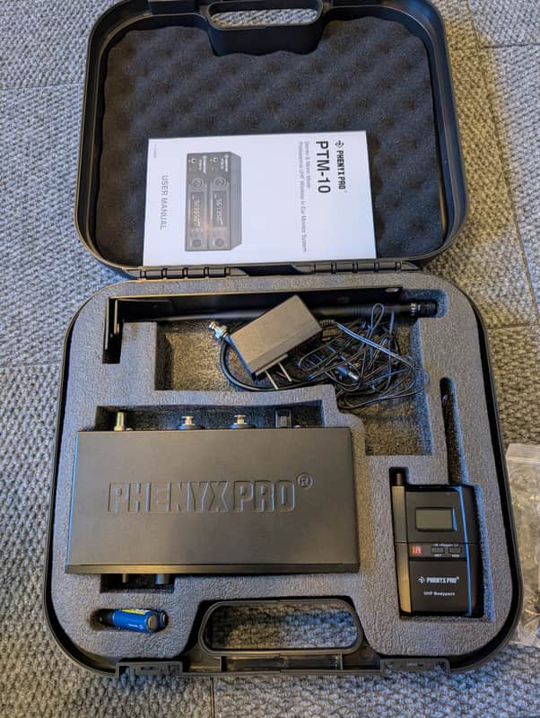 Phenyx Pro PTM-10 UHF Stereo Wireless In-ear Monitor System 2026 - Black image 1