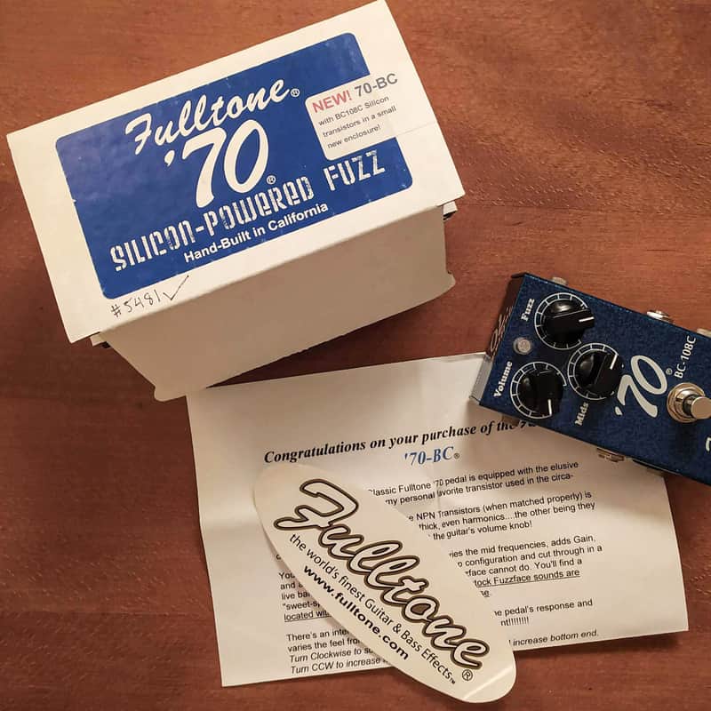 2013 Fulltone ’70 BC-108C Silicon Fuzz Blue