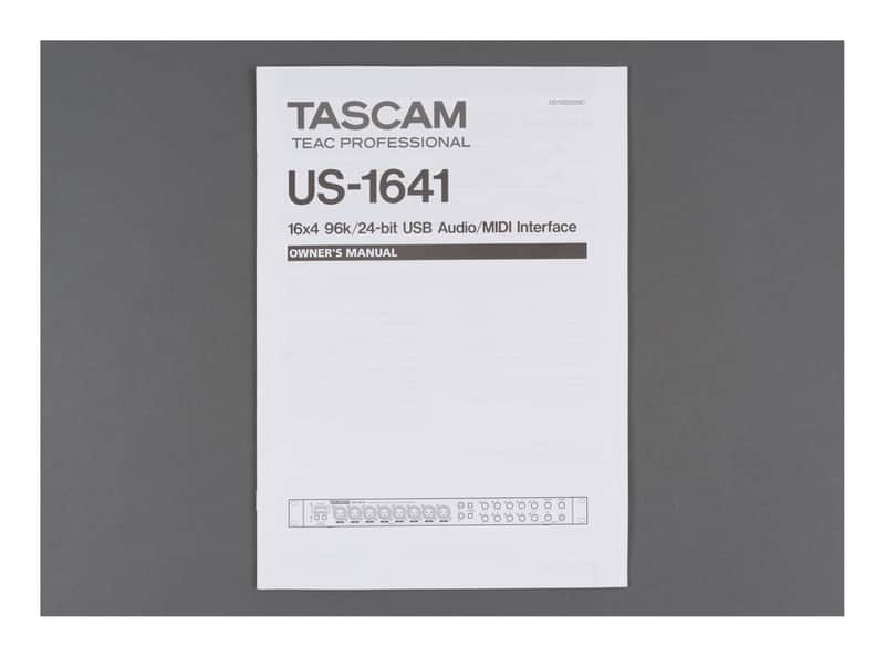 TASCAM US-1641 Owner's Manual with Software & Manual CD-ROM [USED] image 1