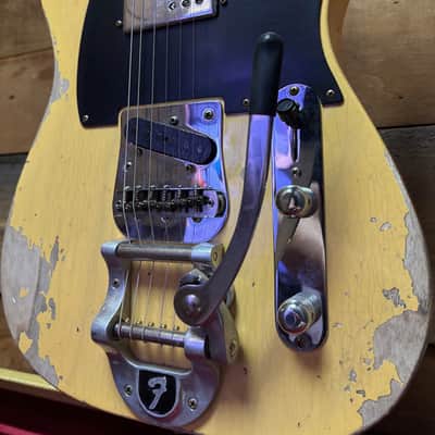 Fender Custom Shop CuNiFe Special Run Black Guard Tele Bigsby Heavy Relic w/case image 3