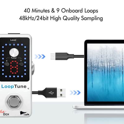 Hot Box Looper/Tuner Pro Pedal +DC Power LED Display Guitar Loop Effect Pedal 9 Loops 40 Min Record image 9