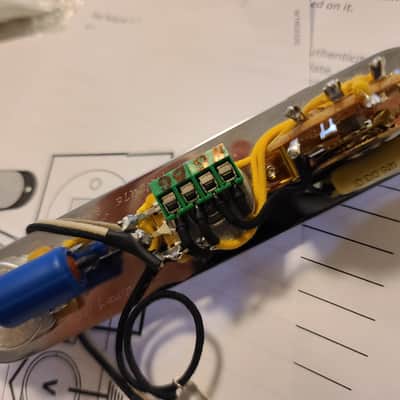 Bill Lawrence Telecaster 5-way Control Plate, Solder-free Installation, PIO tone cap. image 1