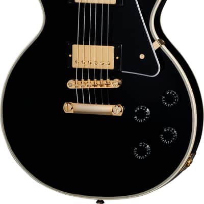 Epiphone Les Paul Custom Electric Guitar (with Case), Ebony image 2