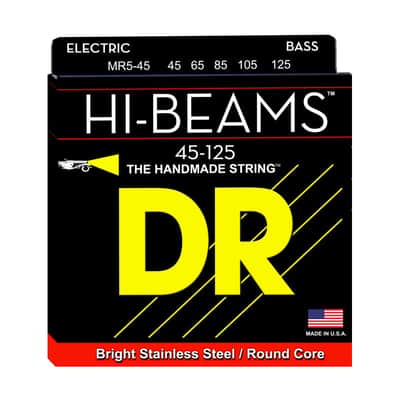 DR Hi-Beam MR5-45 Stainless Steel Round Core Medium 5 String 45-125 image 2