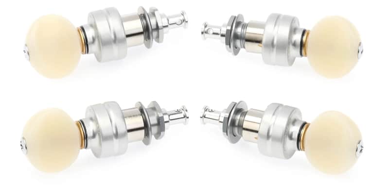 Gotoh UPT Planetary Ukulele Tuners - Satin Chrome / White Buttons image 1