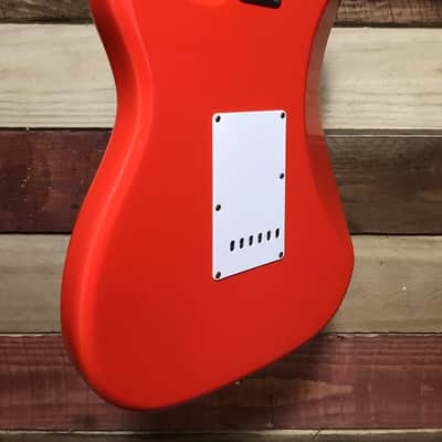 Squier Hank Marvin Stratocaster Fiesta Red 1990 With Tweed case image 5