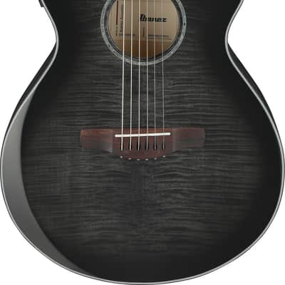 Ibanez AEWC400 Acoustic Electric Guitar - Transparent Black Sunburst High Gloss (AEWC400TKS) image 12