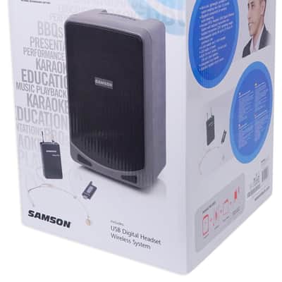 SAMSON XP106WDE 6" Portable Rechargeable Bluetooth Powered PA DJ Speaker+Headset image 10
