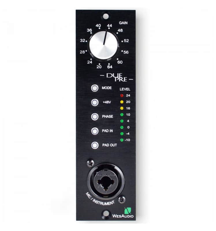 WesAudio DUE-PRE 500 Series Mic / Instrument Preamp Module image 1