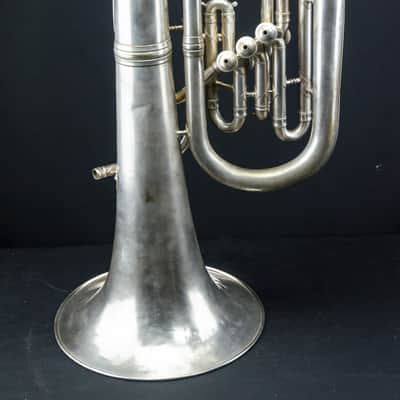 Vintage 1910-1920s J.W. York & Sons Baritone Euphonium with Hardcase image 5