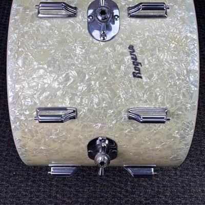 Vintage Rogers Drum Kit 12/16/20/14 Snare - White Marine Pearl image 21